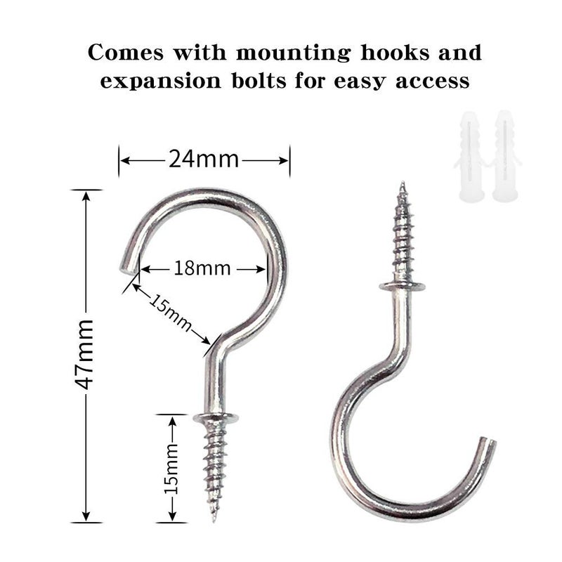 BEL AVENIR Curtain Ropes Tiebacks Tie-Backs, Curtain Handmade Holdbacks with 2 Metal Screw Hooks - Silver 2 Pack - Image 4